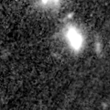 F150W image, 3.2 arcsec across, north up