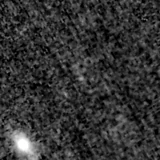 F200W image, 3.2 arcsec across, north up