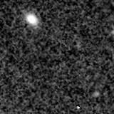 F090W image, 3.2 arcsec across, north up