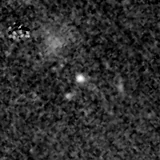 F150W image, 3.2 arcsec across, north up