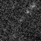F090W image, 3.2 arcsec across, north up