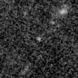 F200W image, 3.2 arcsec across, north up