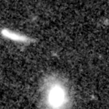 F150W image, 3.2 arcsec across, north up