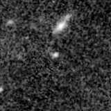 F090W image, 3.2 arcsec across, north up