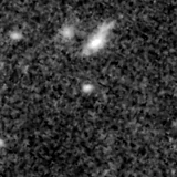 F150W image, 3.2 arcsec across, north up