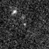 F200W image, 3.2 arcsec across, north up