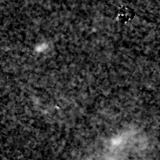 F090W image, 3.2 arcsec across, north up