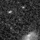 F150W image, 3.2 arcsec across, north up