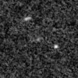 F200W image, 3.2 arcsec across, north up