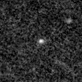F200W image, 3.2 arcsec across, north up