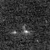 F115W image, 3.2 arcsec across, north up