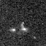 F150W image, 3.2 arcsec across, north up