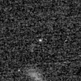 F150W image, 3.2 arcsec across, north up