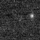 F150W image, 3.2 arcsec across, north up