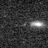 F150W image, 3.2 arcsec across, north up