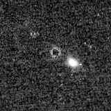 F200W image, 3.2 arcsec across, north up