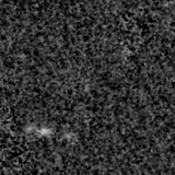 F150W image, 3.2 arcsec across, north up
