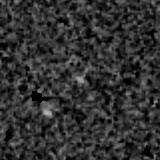 F277W image, 3.2 arcsec across, north up