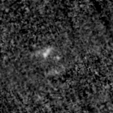 F090W image, 3.2 arcsec across, north up