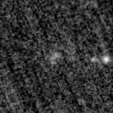 F200W image, 3.2 arcsec across, north up