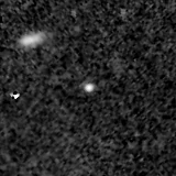 F200W image, 3.2 arcsec across, north up