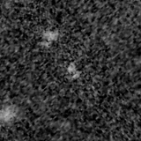 F150W image, 3.2 arcsec across, north up