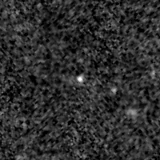 F150W image, 3.2 arcsec across, north up