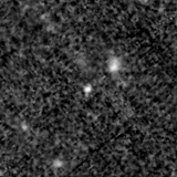 F150W image, 3.2 arcsec across, north up
