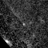 F150W image, 3.2 arcsec across, north up