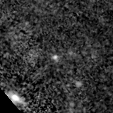 F200W image, 3.2 arcsec across, north up
