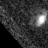 F150W image, 3.2 arcsec across, north up