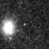 F200W image, 3.2 arcsec across, north up