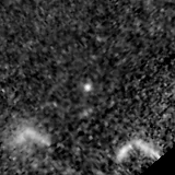 F200W image, 3.2 arcsec across, north up