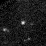 F200W image, 3.2 arcsec across, north up