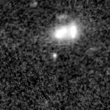 F150W image, 3.2 arcsec across, north up