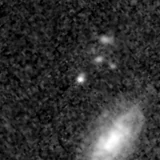 F150W image, 3.2 arcsec across, north up
