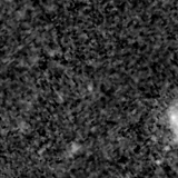 F150W image, 3.2 arcsec across, north up
