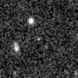 F150W image, 3.2 arcsec across, north up