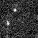 F200W image, 3.2 arcsec across, north up
