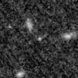 F150W image, 3.2 arcsec across, north up