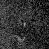 F150W image, 3.2 arcsec across, north up
