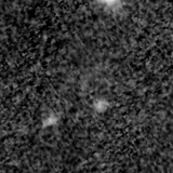 F115W image, 3.2 arcsec across, north up