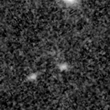 F150W image, 3.2 arcsec across, north up