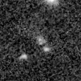 F200W image, 3.2 arcsec across, north up