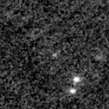 F150W image, 3.2 arcsec across, north up