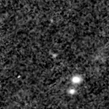 F200W image, 3.2 arcsec across, north up