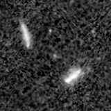 F150W image, 3.2 arcsec across, north up