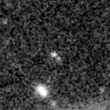 F115W image, 3.2 arcsec across, north up