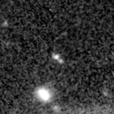 F150W image, 3.2 arcsec across, north up