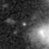 F277W image, 3.2 arcsec across, north up